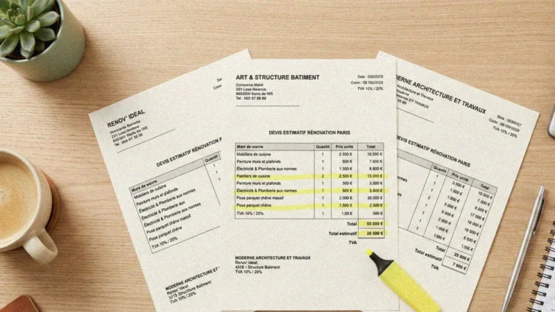 Comment comparer des devis de travaux ?