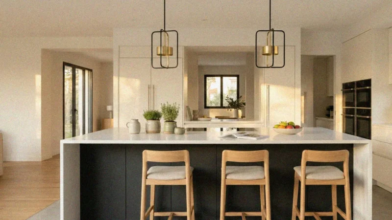 Îlot central de cuisine : idées, dimensions et prix