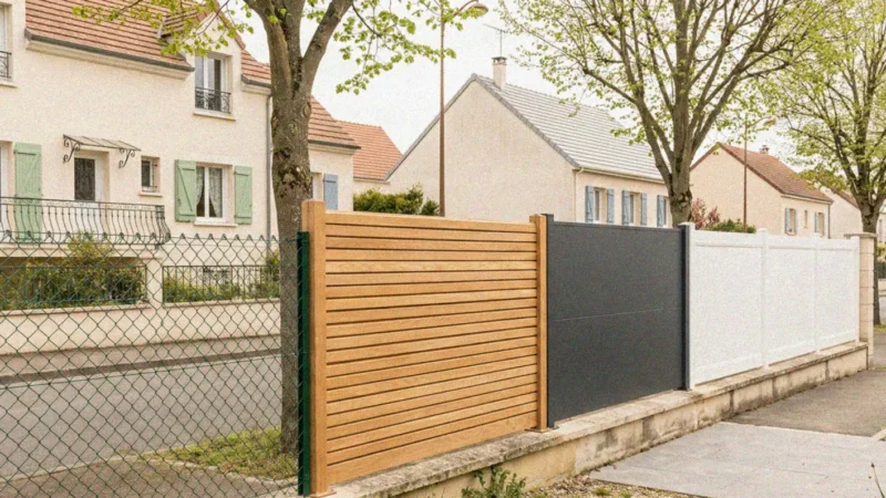 Prix clôture : grillage, bois, alu et PVC comparés