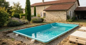 Prix piscine coque 8x4 : budget complet en 2026