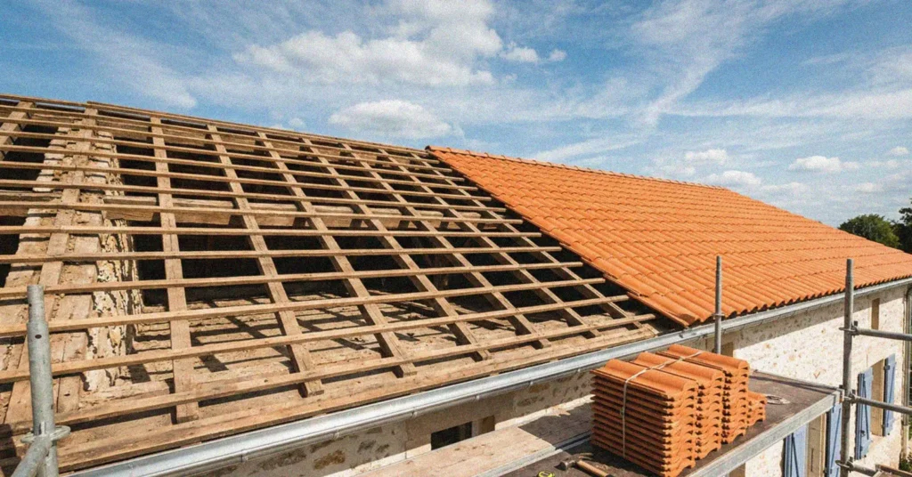 Prix réfection toiture au m² : tuiles, ardoise, zinc