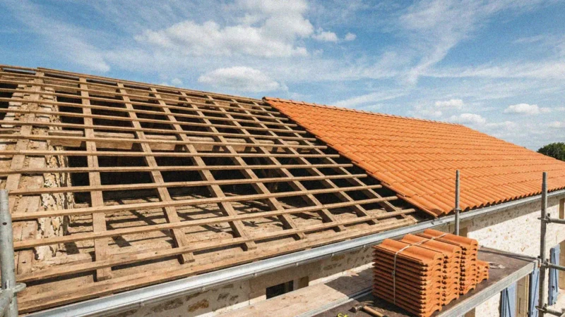 Prix réfection toiture au m² : tuiles, ardoise, zinc