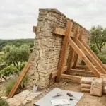 Comment consolider un mur en pierre qui penche ?