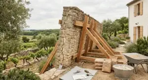 Comment consolider un mur en pierre qui penche ?